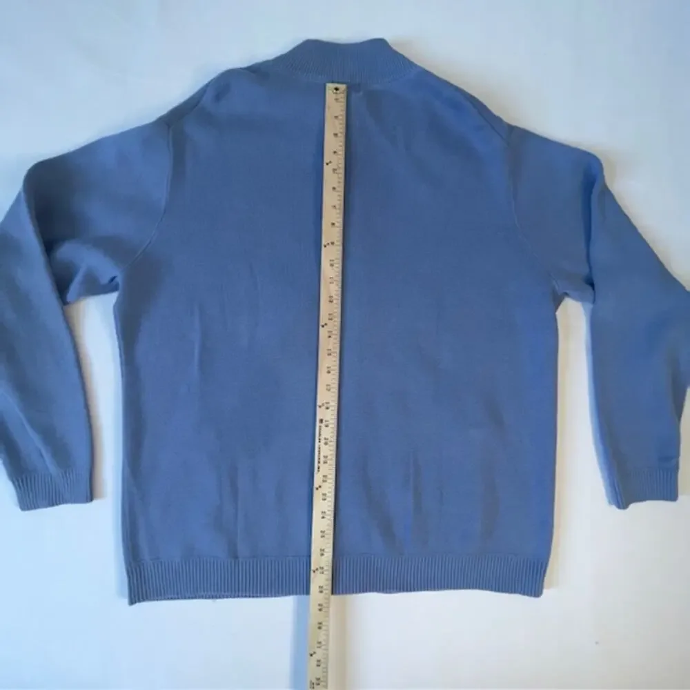 L.L.Bean Men’s Blue Cotton Zip Front Sweater Jacket XL Reg Classic Heritage